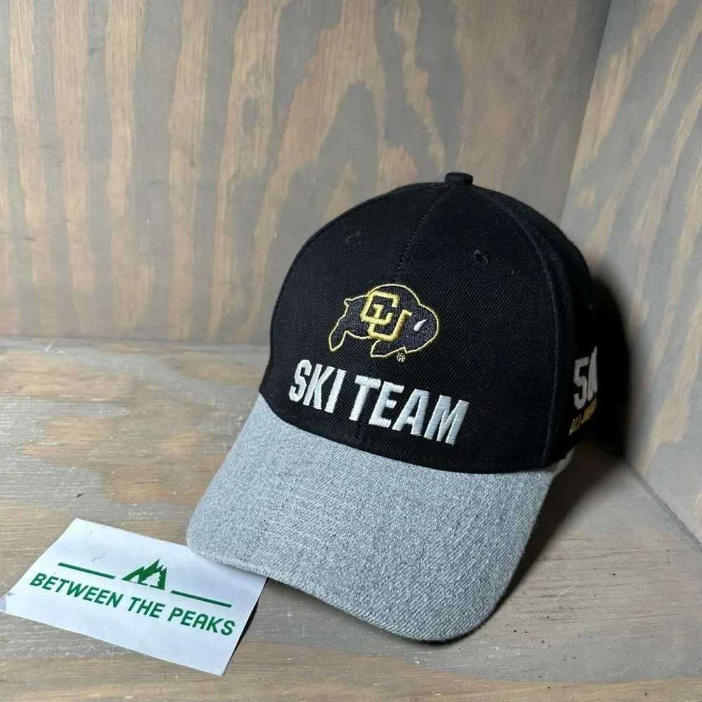 Colorado Buffaloes Unisex Adult Cap NCAA Ski Team Embroidered Black Gray OS